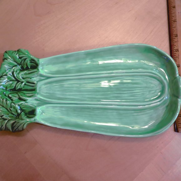 Ceramic Vintage ‘78, Signed, Handmade Celery Dish - Picture 3 of 8